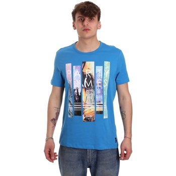 Oblečenie Muž Tričká s krátkym rukávom Gaudi 011BU64028 Modrá