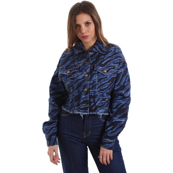 Oblečenie Žena Džínsové bundy Versace C0HVB939AQC5Q904 Modrá