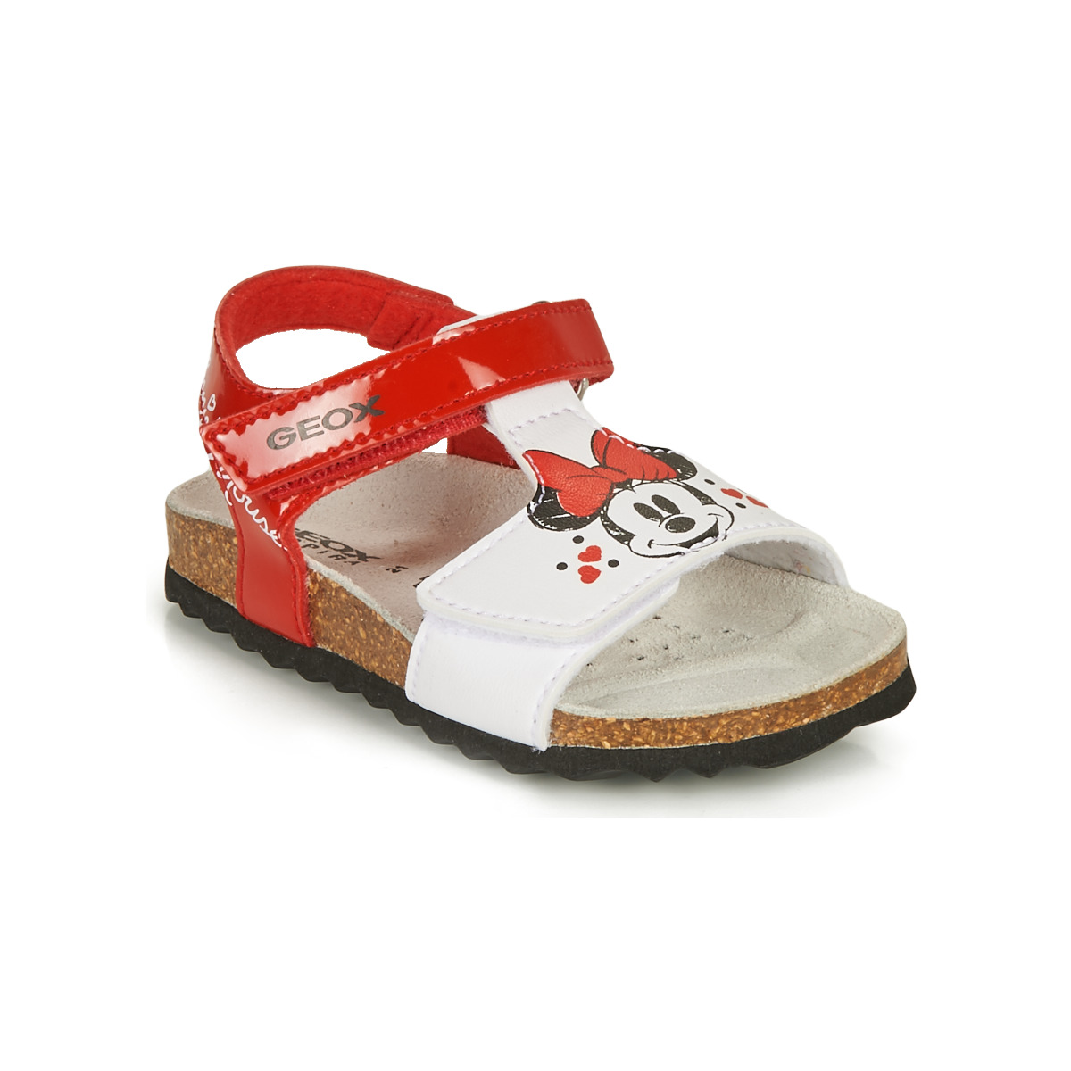 Topánky Dievča Sandále Geox SANDAL CHALKI GIRL Červená / Biela