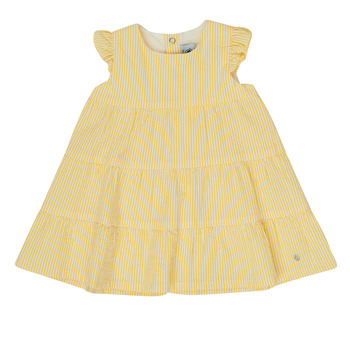 Oblečenie Dievča Krátke šaty Petit Bateau MERINGUE Žltá