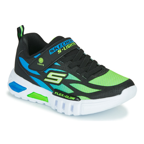 Topánky Chlapec Nízke tenisky Skechers FLEX-GLOW Čierna / Modrá / Zelená