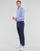 Oblečenie Muž Košele s dlhým rukávom Polo Ralph Lauren CHEMISE AJUSTEE EN POPLINE DE COTON COL BOUTONNE  LOGO PONY PLAY Modrá / Biela