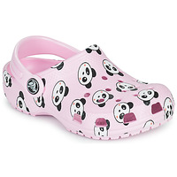 Topánky Dievča Nazuvky Crocs CLASSIC PANDA PRINT CLOG K Ružová / Panda
