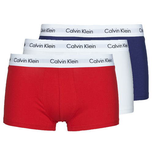 Spodná bielizeň Muž Boxerky Calvin Klein Jeans RISE TRUNK X3 Námornícka modrá / Biela / Červená