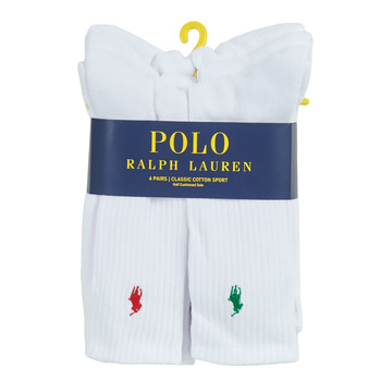 Spodná bielizeň Muž Športové ponožky Polo Ralph Lauren ASX110 6 PACK COTTON Biela