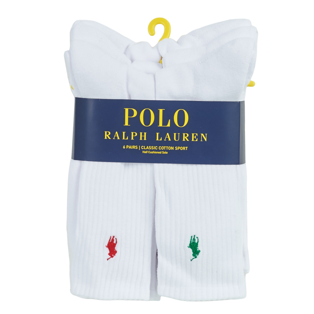 Doplnky Športové ponožky Polo Ralph Lauren ASX110 6 PACK COTTON Biela