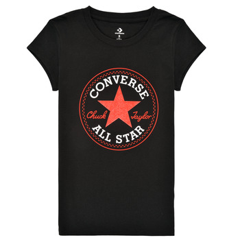 Oblečenie Dievča Tričká s krátkym rukávom Converse TIMELESS CHUCK PATCH TEE Čierna
