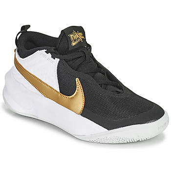 Topánky Deti Členkové tenisky Nike NIKE TEAM HUSTLE D 10 Biela / Čierna / Zlatá