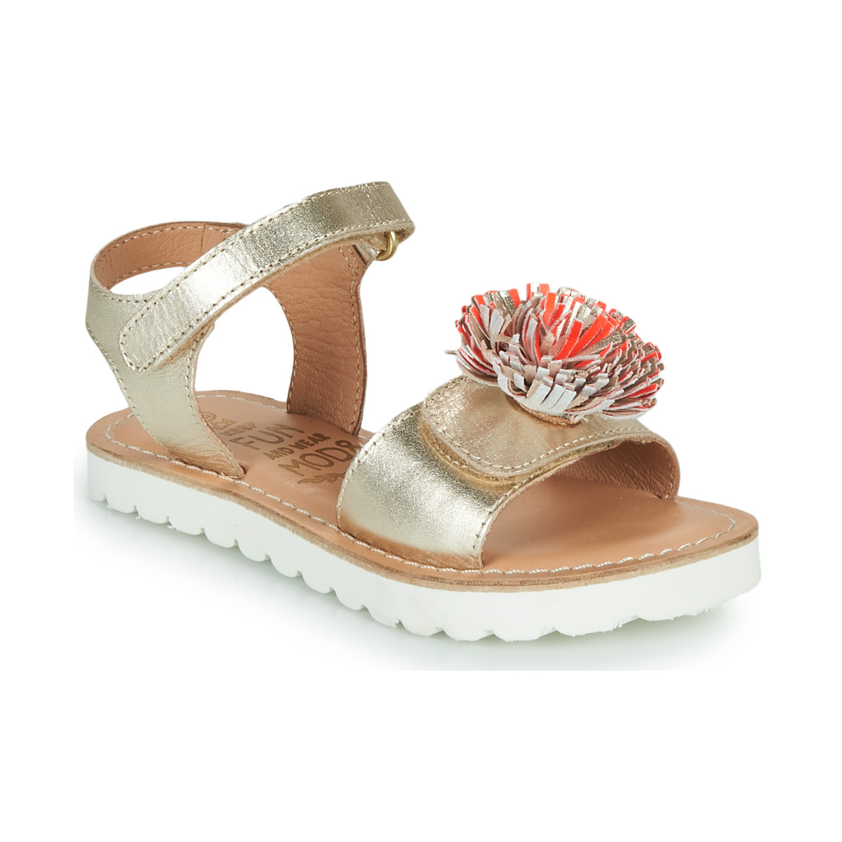 Topánky Dievča Sandále Mod'8 JELLINE Zlatá / Koralová