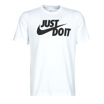 Oblečenie Muž Tričká s krátkym rukávom Nike NSTEE JUST DO IT SWOOSH Biela / Čierna