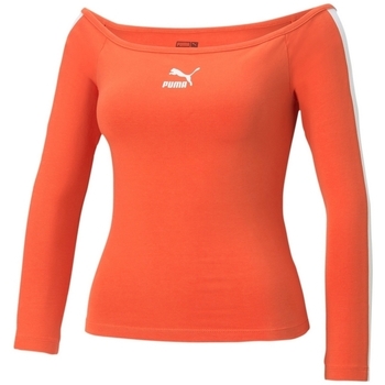 Oblečenie Žena Tričká s dlhým rukávom Puma 530376 Oranžová