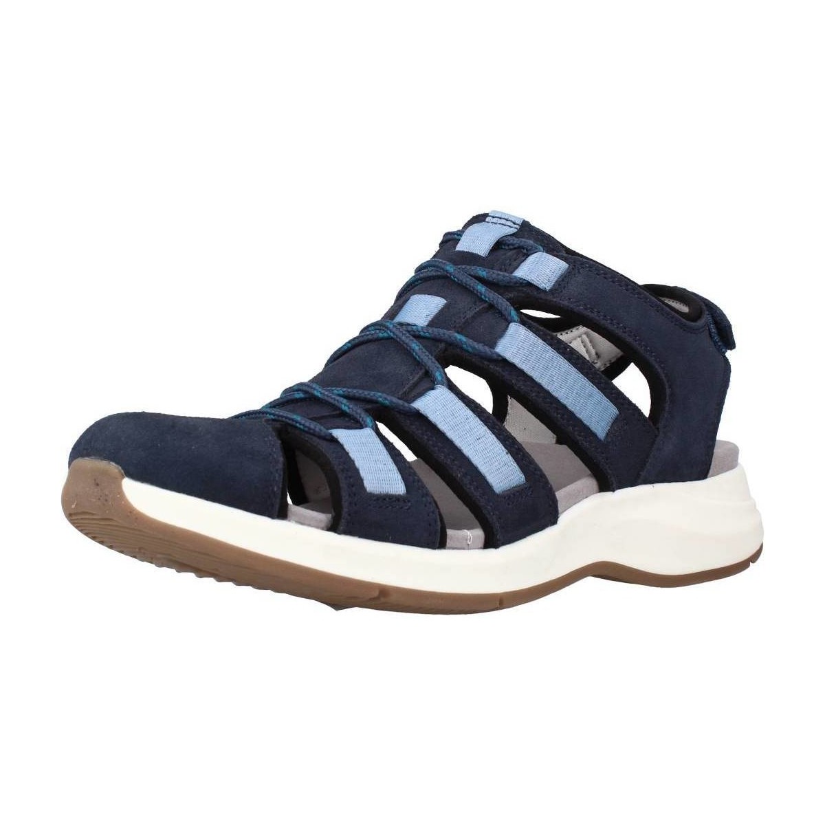 Topánky Sandále Clarks SOLAN SAIL COMBI Modrá