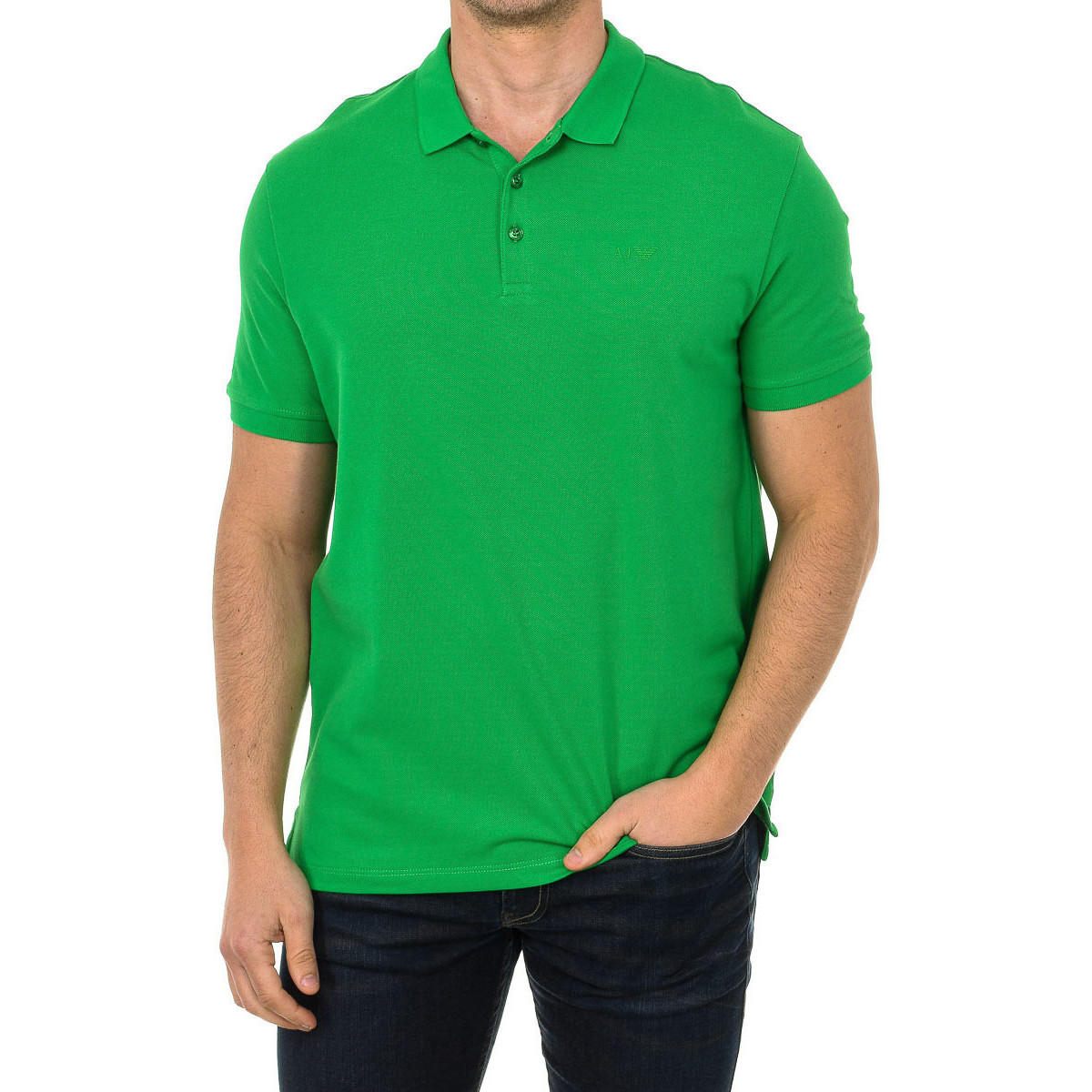 Oblečenie Muž Polokošele s krátkym rukávom Emporio Armani 8N6F12-6J0SZ-1805 Zelená