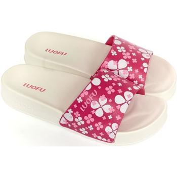 Topánky Žena športové šľapky Wink Dámske bielo-ružové šľapky MISCHA biela