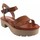 Topánky Žena Univerzálna športová obuv MTNG Dámske sandále MUSTANG 50437 kožené Hnedá