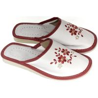 Topánky Žena Papuče John-C Dámske bielo-červené papuče MALVINA červená