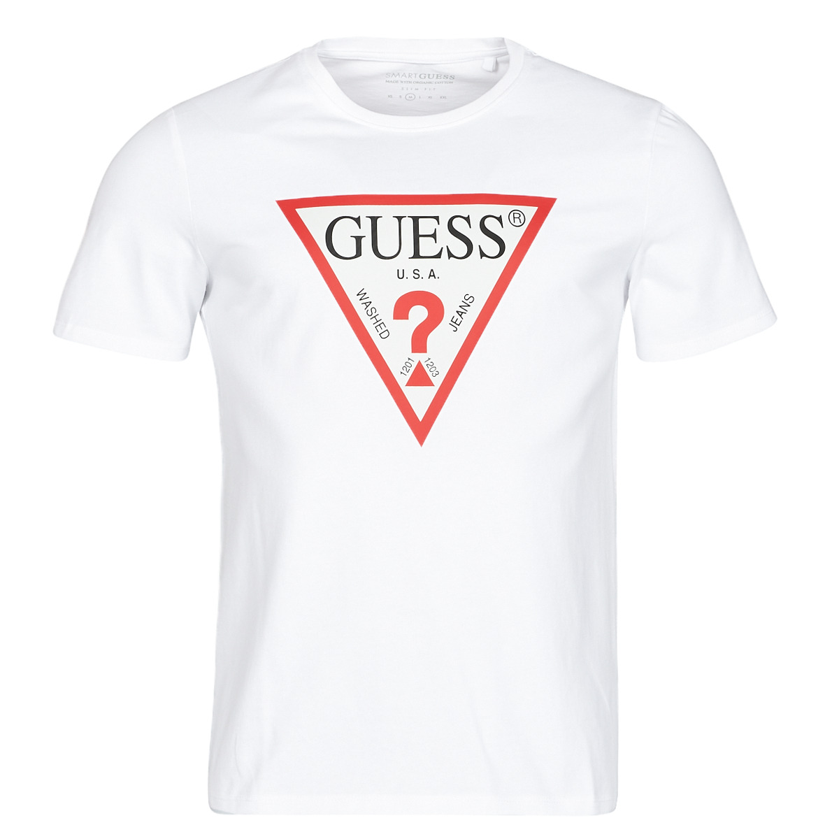 Oblečenie Muž Tričká s krátkym rukávom Guess CN SS ORIGINAL LOGO TEE Biela