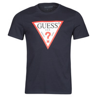 Oblečenie Muž Tričká s krátkym rukávom Guess CN SS ORIGINAL LOGO TEE Námornícka modrá