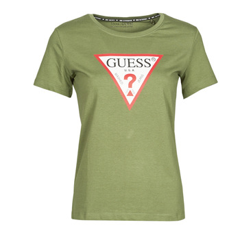 Oblečenie Žena Tričká s krátkym rukávom Guess SS CN ORIGINAL TEE Kaki