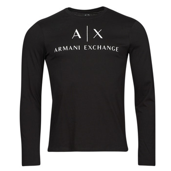 Oblečenie Muž Tričká s dlhým rukávom Armani Exchange 8NZTCH Čierna