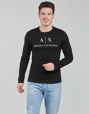 Oblečenie Muž Tričká s dlhým rukávom Armani Exchange 8NZTCH Čierna