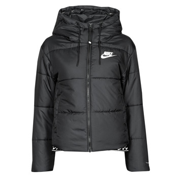 Oblečenie Žena Vyteplené bundy Nike W NSW TF RPL CLASSIC TAPE JKT Čierna / Biela