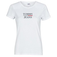 Oblečenie Žena Tričká s krátkym rukávom Tommy Jeans TJW SKINNY ESSENTIAL TOMMY T SS Biela