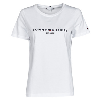 Oblečenie Žena Tričká s krátkym rukávom Tommy Hilfiger HERITAGE HILFIGER CNK RG TEE Biela