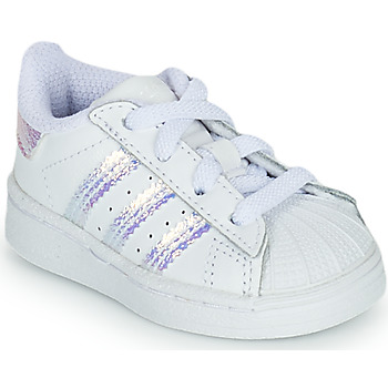 Topánky Dievča Nízke tenisky adidas Originals SUPERSTAR EL I Biela / Perleťový