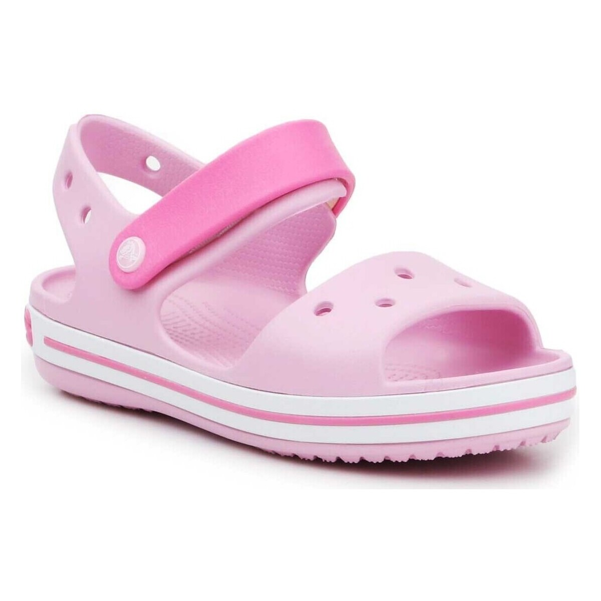 Topánky Dievča Sandále Crocs Crocband Sandal Kids12856-6GD Ružová