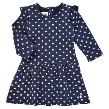 Oblečenie Dievča Krátke šaty Petit Bateau DERRY Modrá / Biela