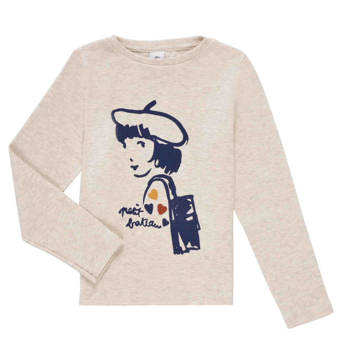 Oblečenie Dievča Tričká s dlhým rukávom Petit Bateau ROMEO Béžová