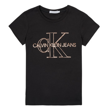 Oblečenie Dievča Tričká s krátkym rukávom Calvin Klein Jeans TIZIE Čierna