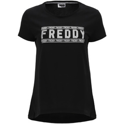 Oblečenie Žena Tričká s krátkym rukávom Freddy S1WCLT2 čierna