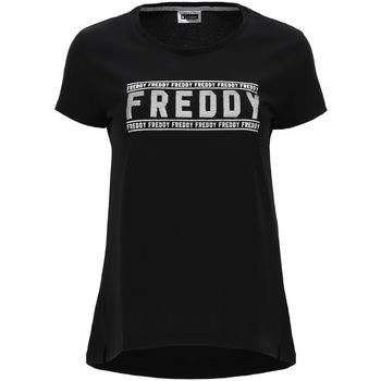 Oblečenie Žena Tričká s krátkym rukávom Freddy S1WCLT2 Čierna