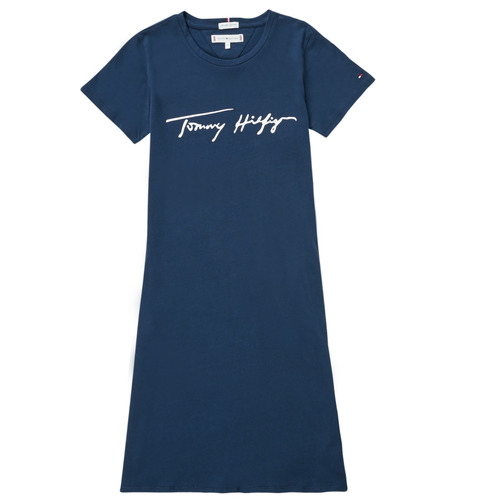 Oblečenie Dievča Krátke šaty Tommy Hilfiger POLINE Námornícka modrá