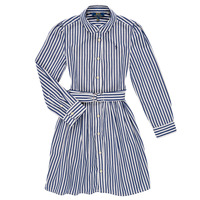 Oblečenie Dievča Krátke šaty Polo Ralph Lauren LIVIA Námornícka modrá / Biela