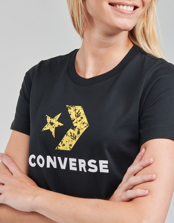 Converse STAR CHEVRON HYBRID FLOWER INFILL CLASSIC TEE Čierna