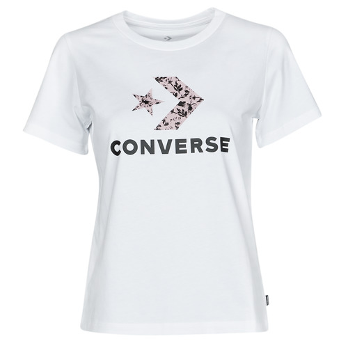 Oblečenie Žena Tričká s krátkym rukávom Converse STAR CHEVRON HYBRID FLOWER INFILL CLASSIC TEE Biela