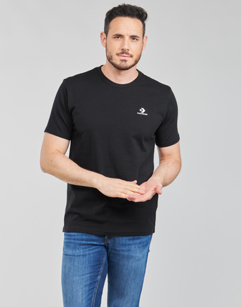 Oblečenie Muž Tričká s krátkym rukávom Converse EMBROIDERED STAR CHEVRON LEFT CHEST TEE Čierna