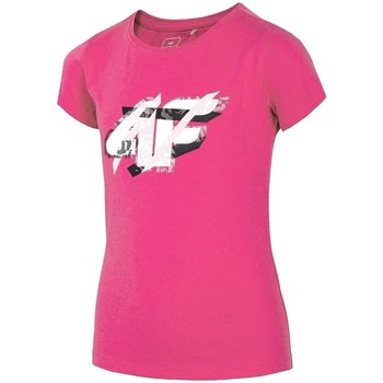 Oblečenie Dievča Tričká s krátkym rukávom 4F JTSD002 Ružová
