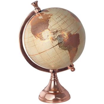 Domov Sochy Signes Grimalt Zlatá Mapa Sveta Globe Hnedá