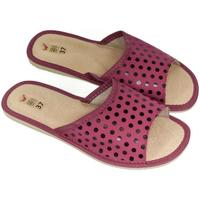 Topánky Žena Papuče John-C Dámske luxusné kožené ružové papuče MATILDA purpurová
