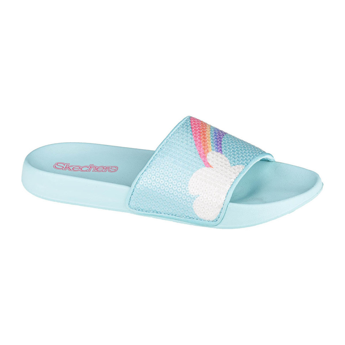Topánky Dievča Papuče Skechers Sunny Slides-Dreamy Steps Modrá