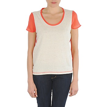 Oblečenie Žena Tričká s krátkym rukávom Eleven Paris EDMEE Béžová / Oranžová