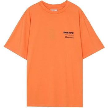 Oblečenie Muž Tričká s krátkym rukávom Sixth June T-shirt  barcode Oranžová