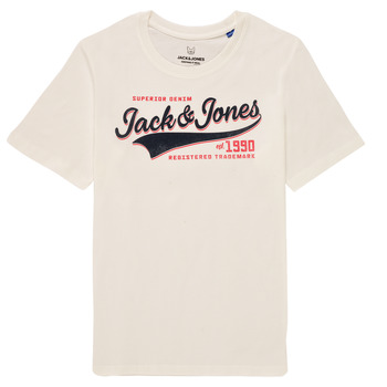 Oblečenie Chlapec Tričká s krátkym rukávom Jack & Jones JJELOGO TEE SS Biela
