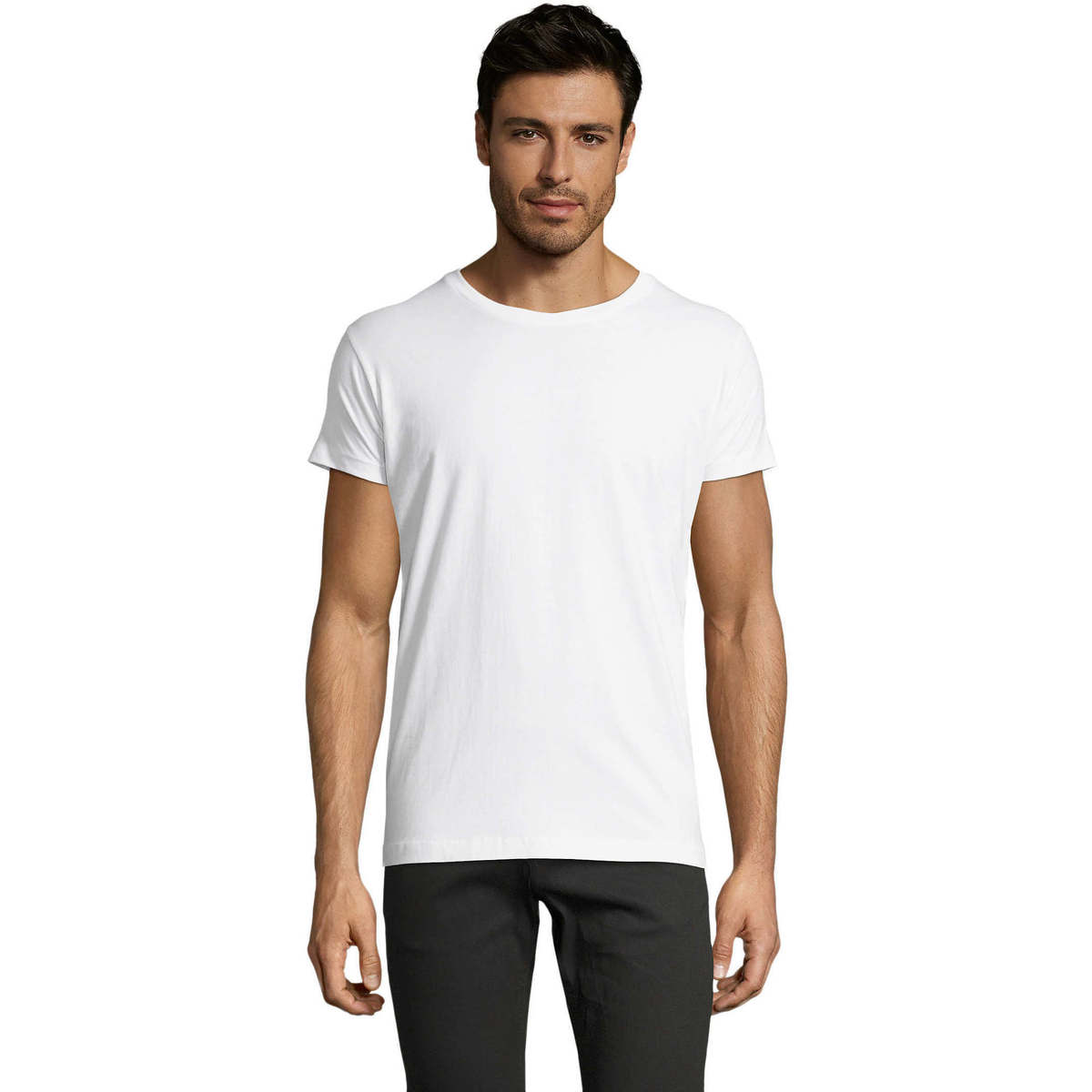 Oblečenie Muž Tričká s krátkym rukávom Sols Camiseta IMPERIAL FIT color Blanco Biela