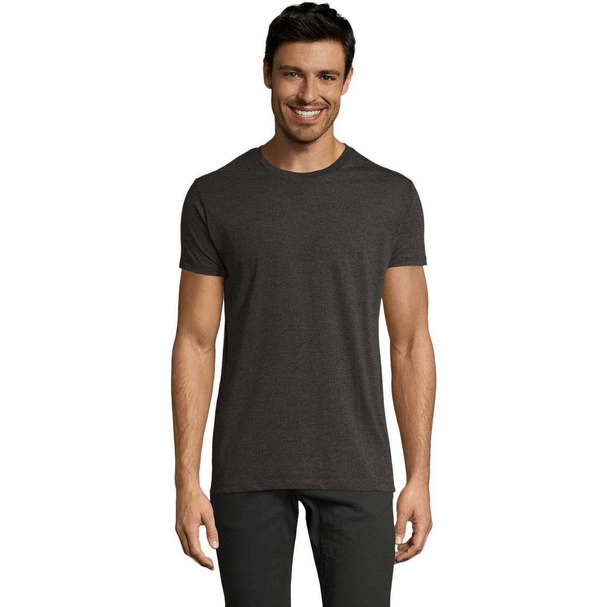 Oblečenie Muž Tričká s krátkym rukávom Sols Camiseta IMPERIAL FIT color Antracita Šedá