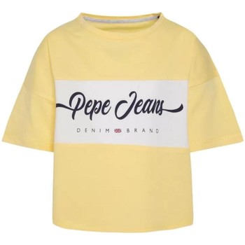 Oblečenie Dievča Tričká s krátkym rukávom Pepe jeans  Žltá